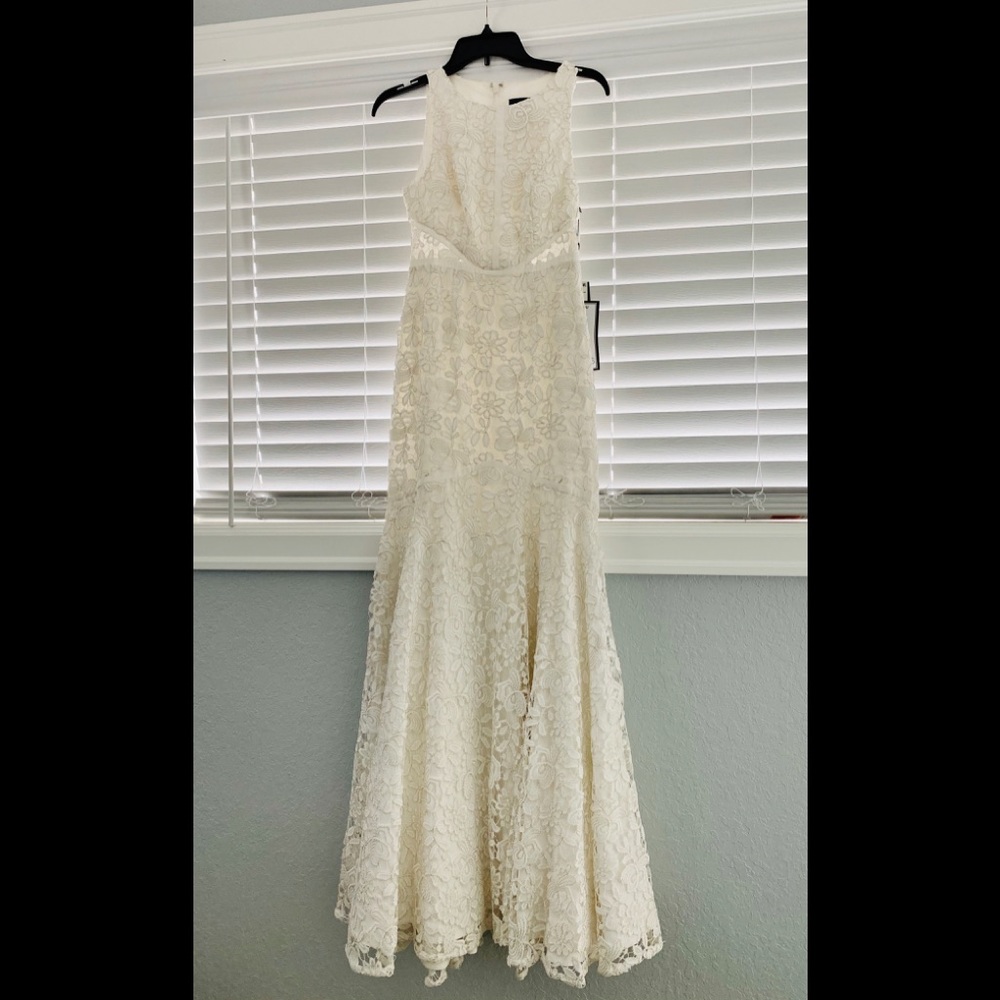 Adrianna Papell white lace dress